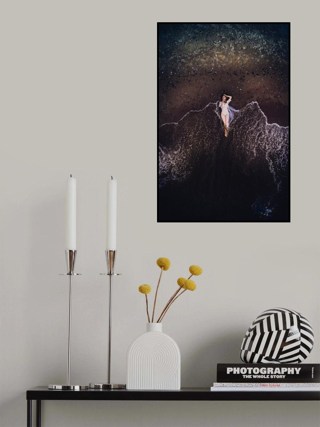 Sometimes you just have to go with the waves Poster och Canvastavla