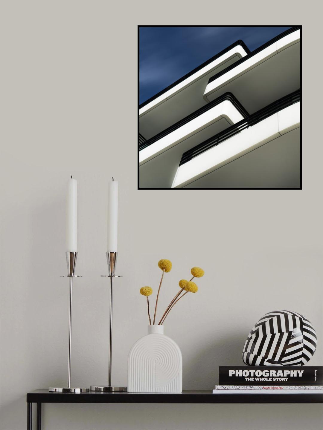 Four white balconies Poster och Canvastavla