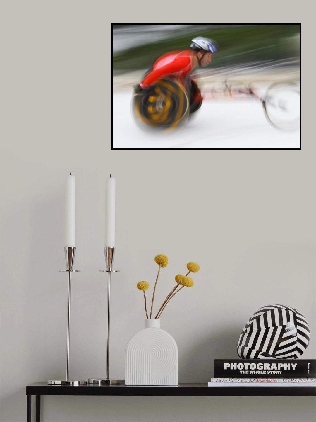 Wheelchair Road Racing Poster och Canvastavla