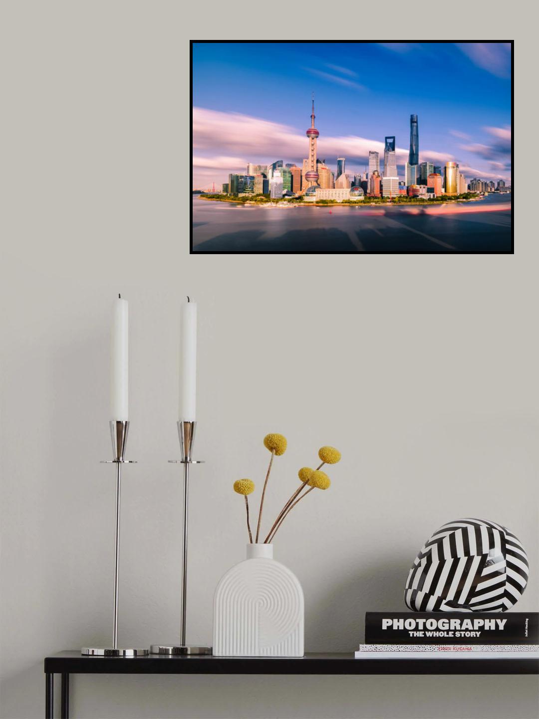 Shanghai skylines Poster och Canvastavla