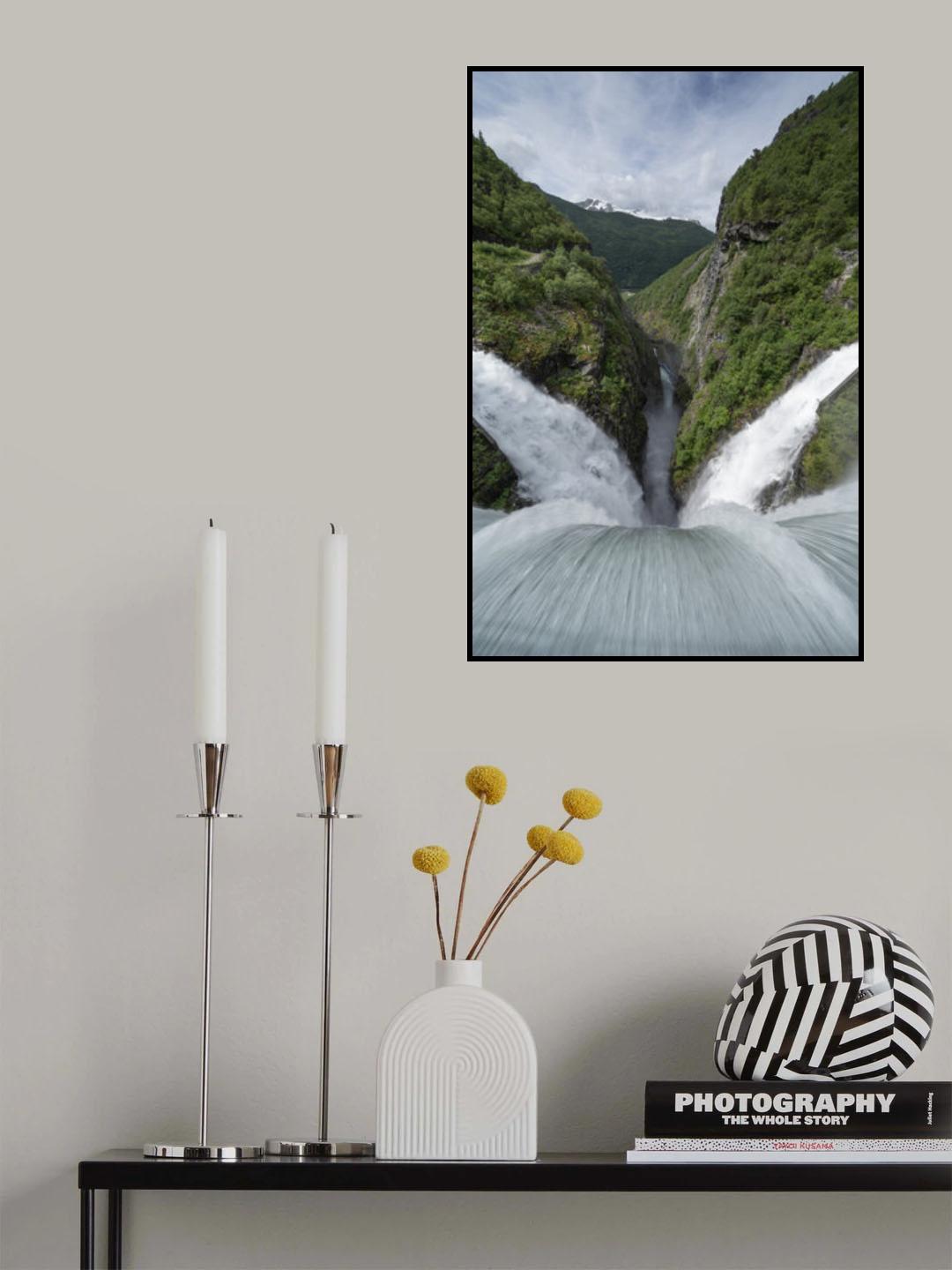 Meeting of waterfalls. Poster och Canvastavla