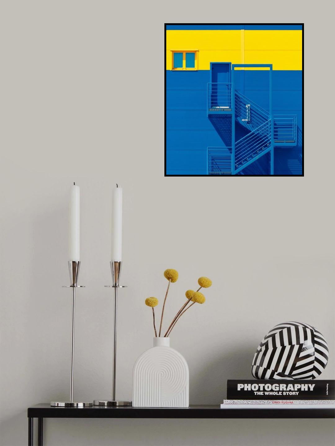 blue yellow Poster och Canvastavla