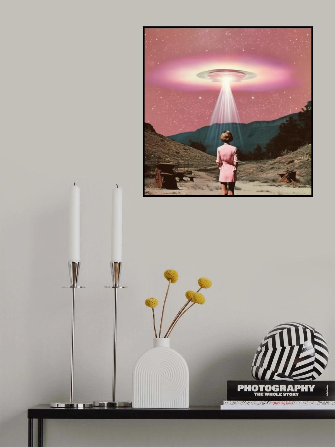Beam Me Up Barbie 2 Collage Art Poster och Canvastavla