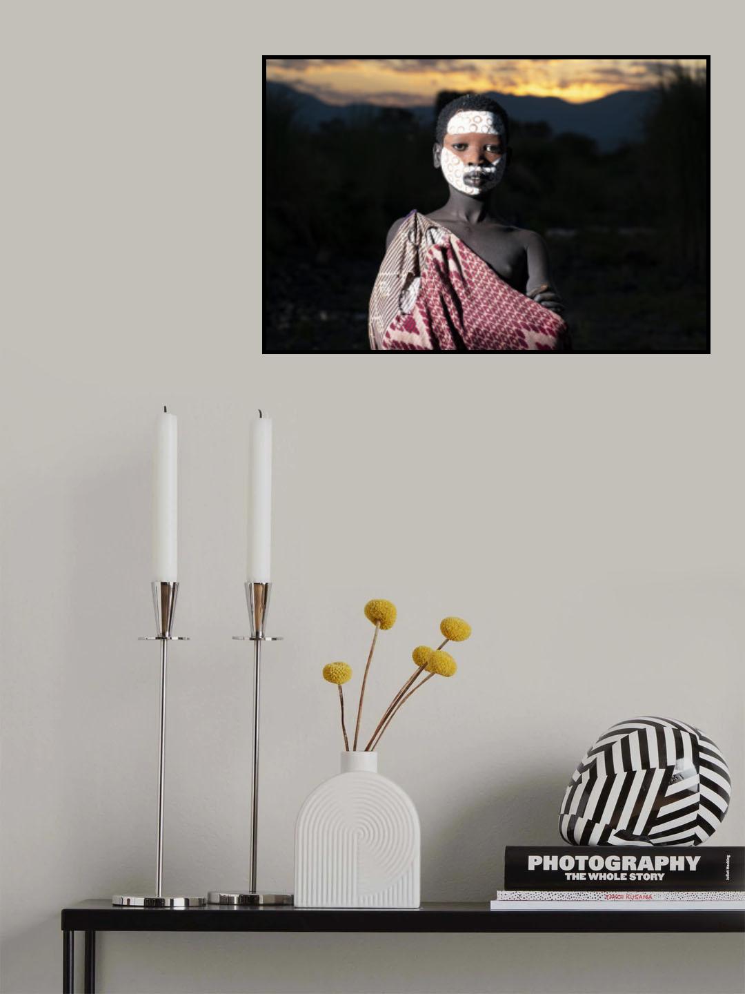 Sunset by the river Poster och Canvastavla