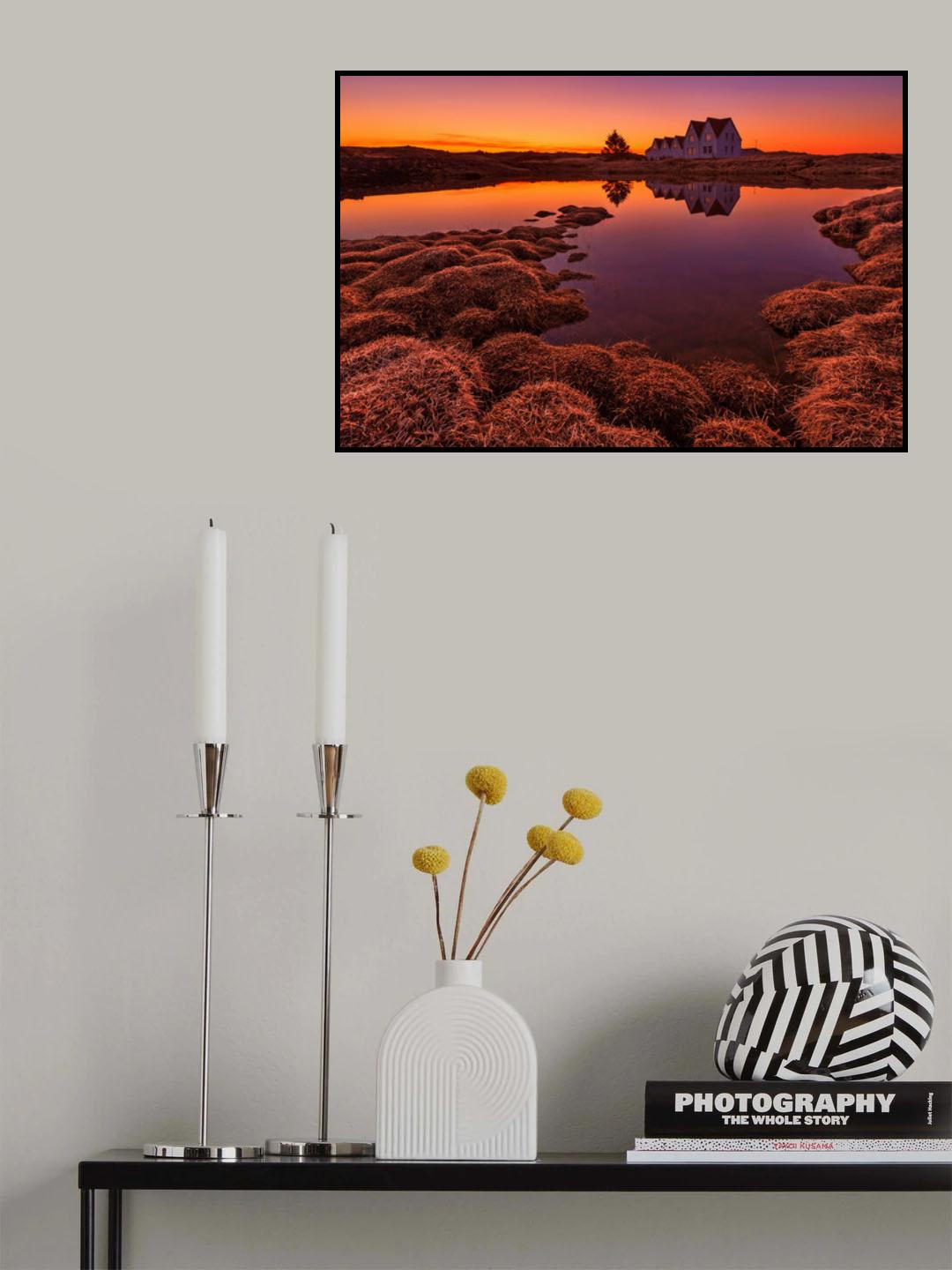 Purple Sunset Poster och Canvastavla