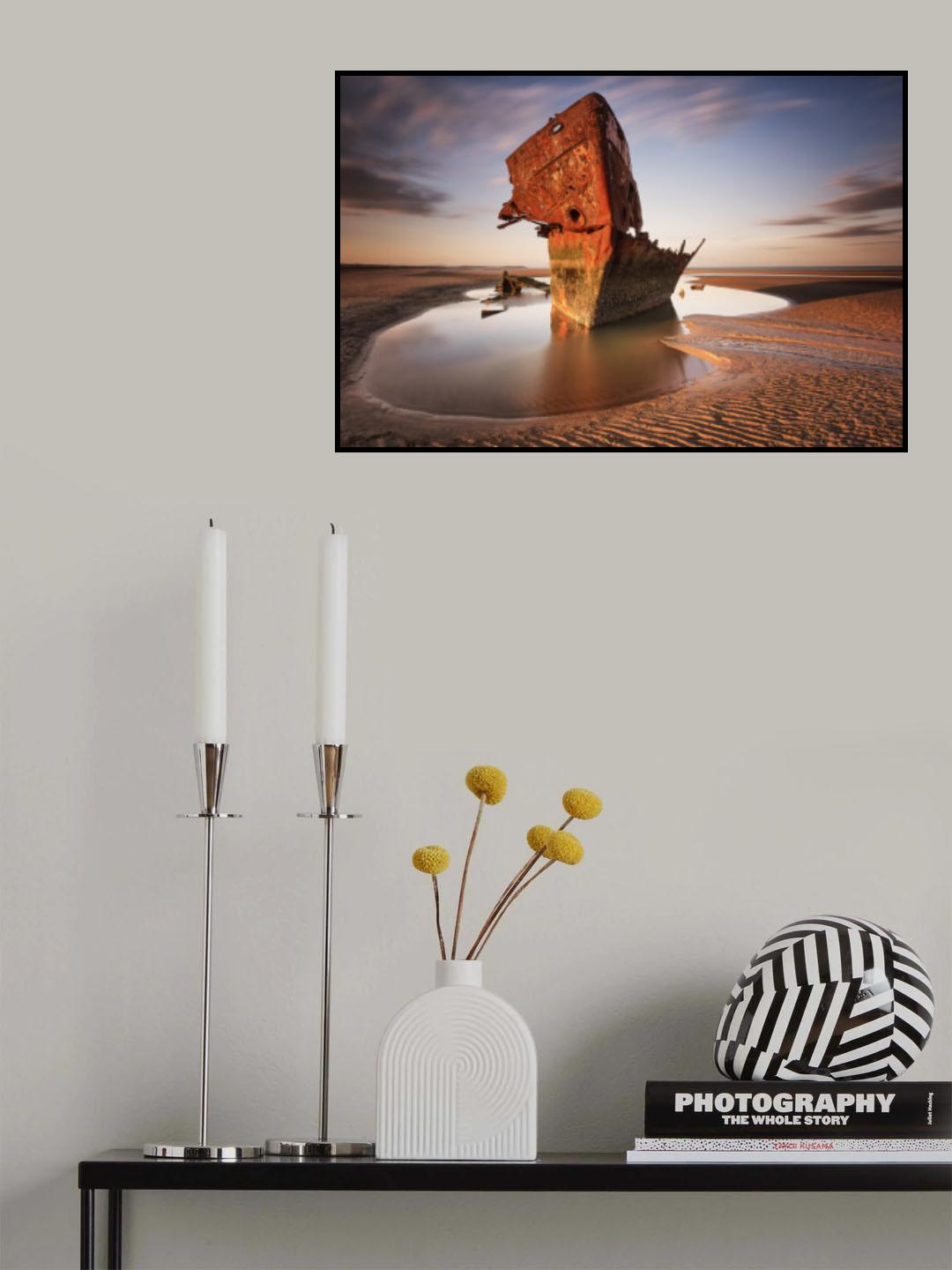 Baltray ship wrack Poster och Canvastavla