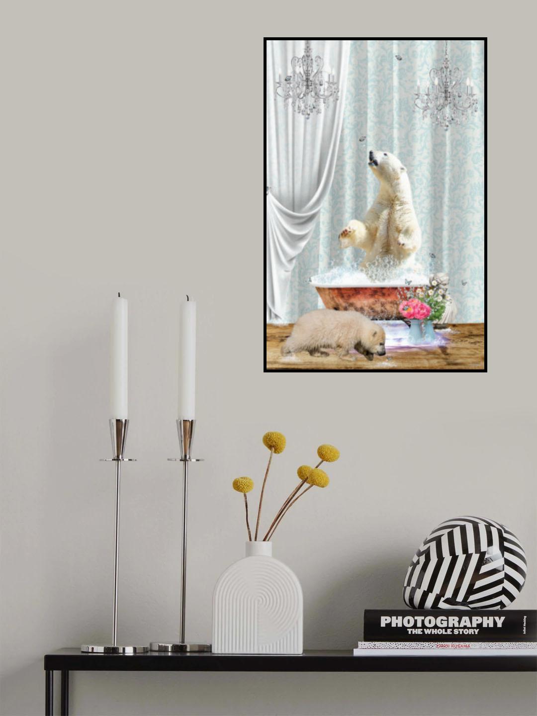 Polar Bears & Bubbles Poster och Canvastavla