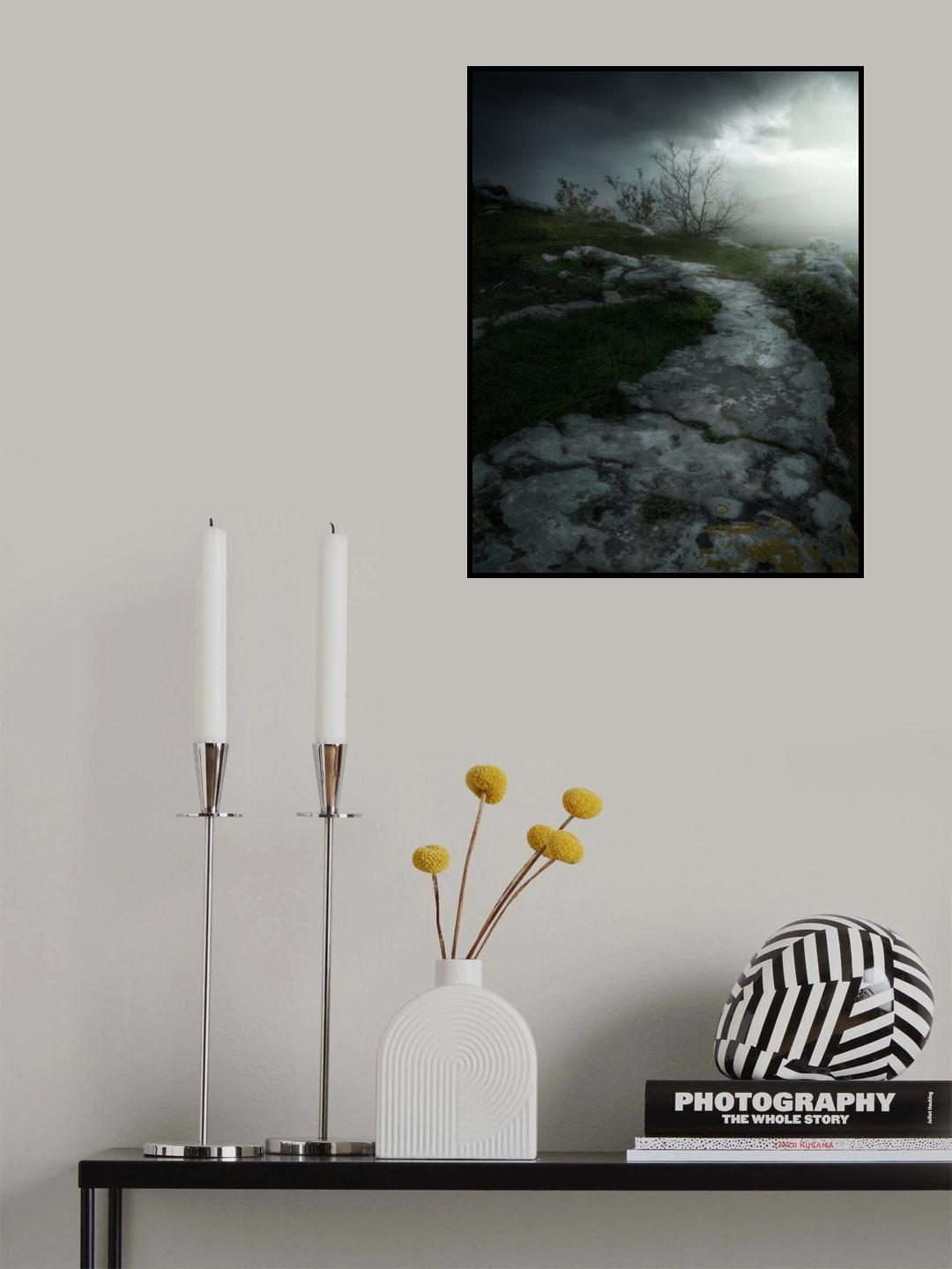 Dark mountain side Poster och Canvastavla