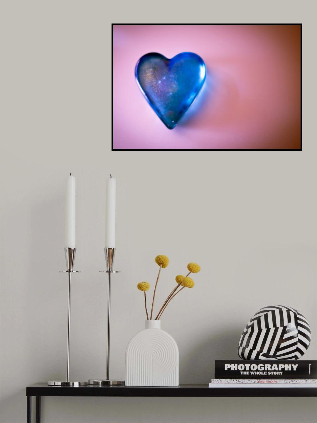 Blue Heart Poster och Canvastavla