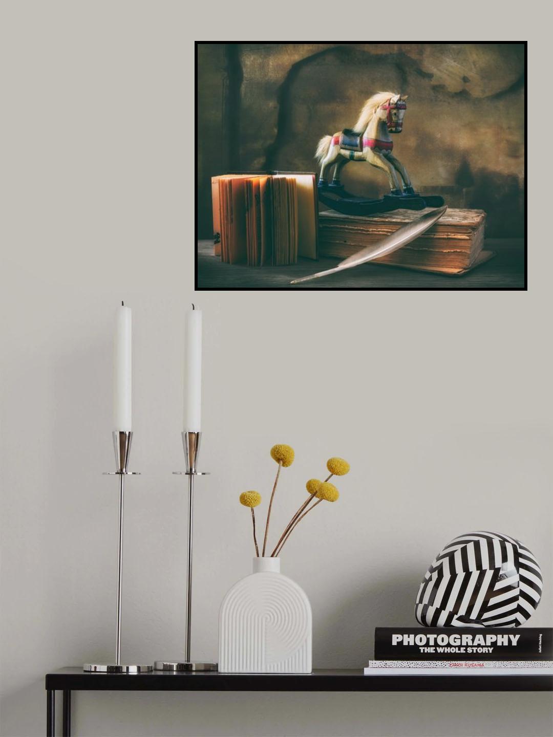 still life with a wooden horse Poster och Canvastavla