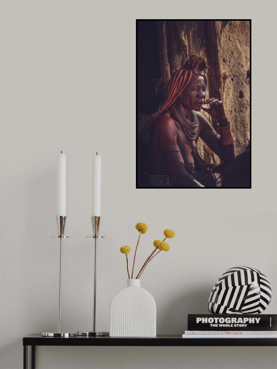 Last lights among Himba village Poster och Canvastavla