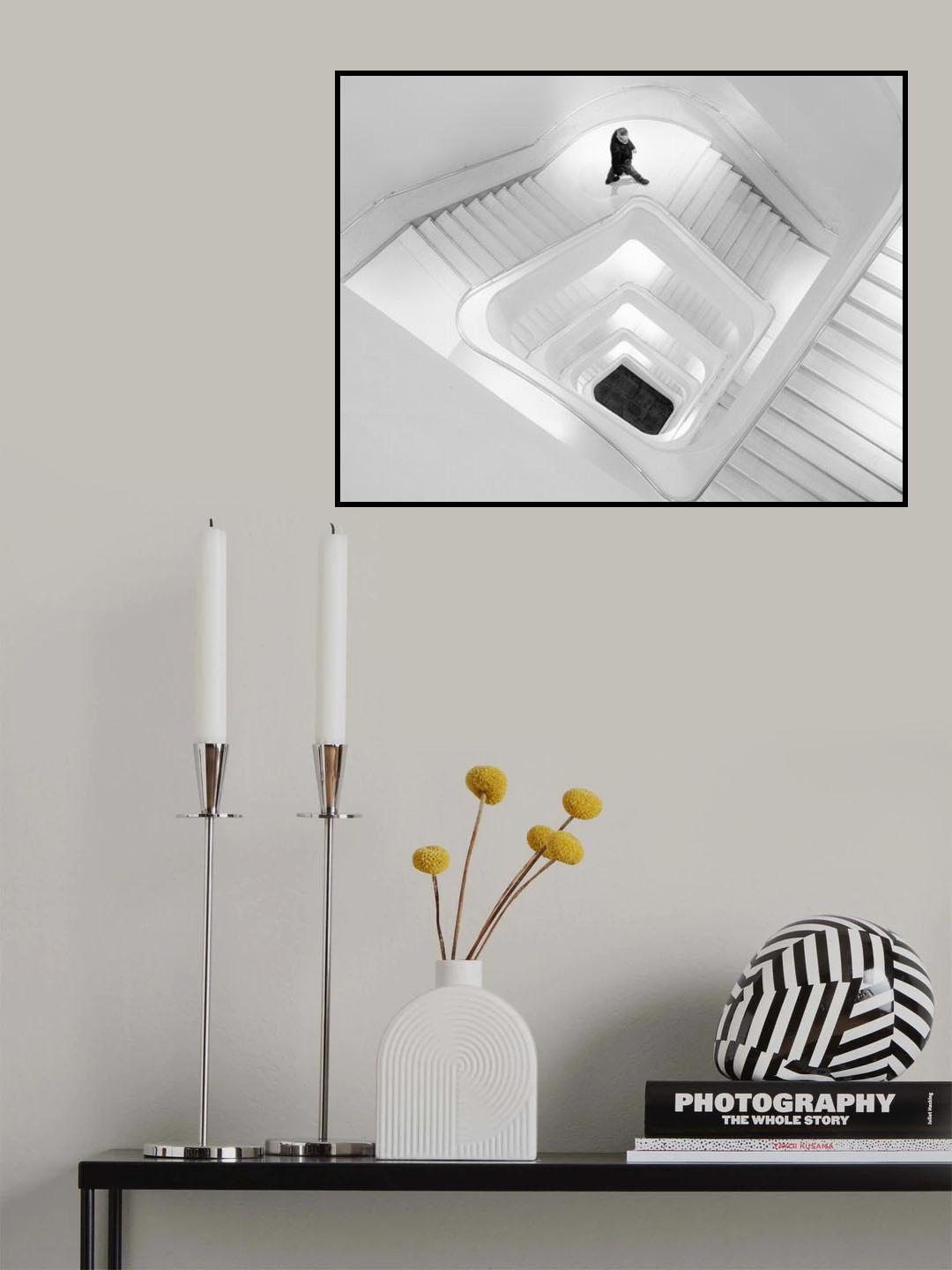 Stairs in high key Poster och Canvastavla