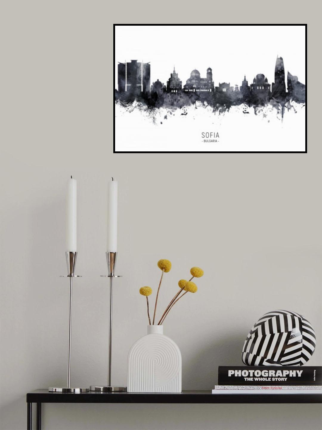 Sofia Bulgaria Skyline Poster och Canvastavla