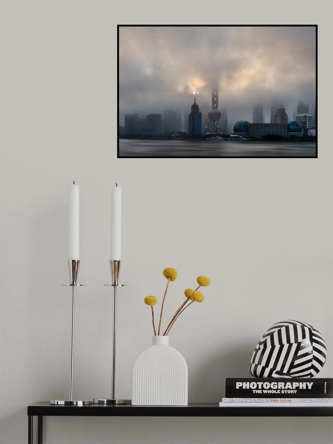 Shanghai moring Poster och Canvastavla