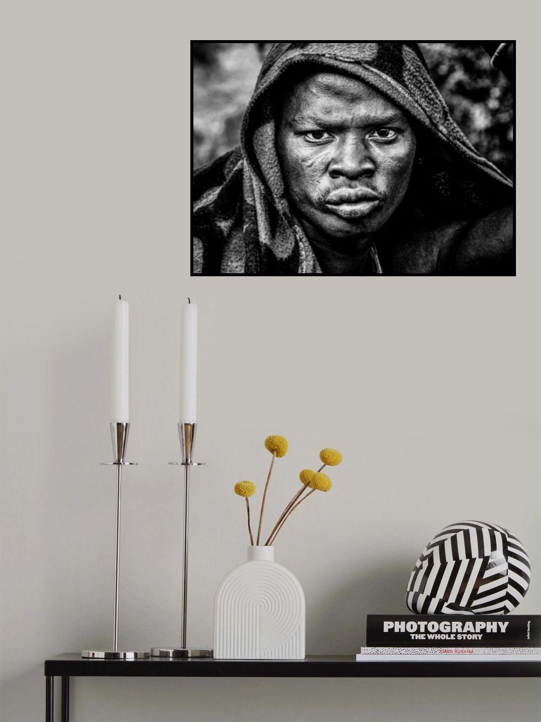 Surma tribe man-Ethiopia Poster och Canvastavla