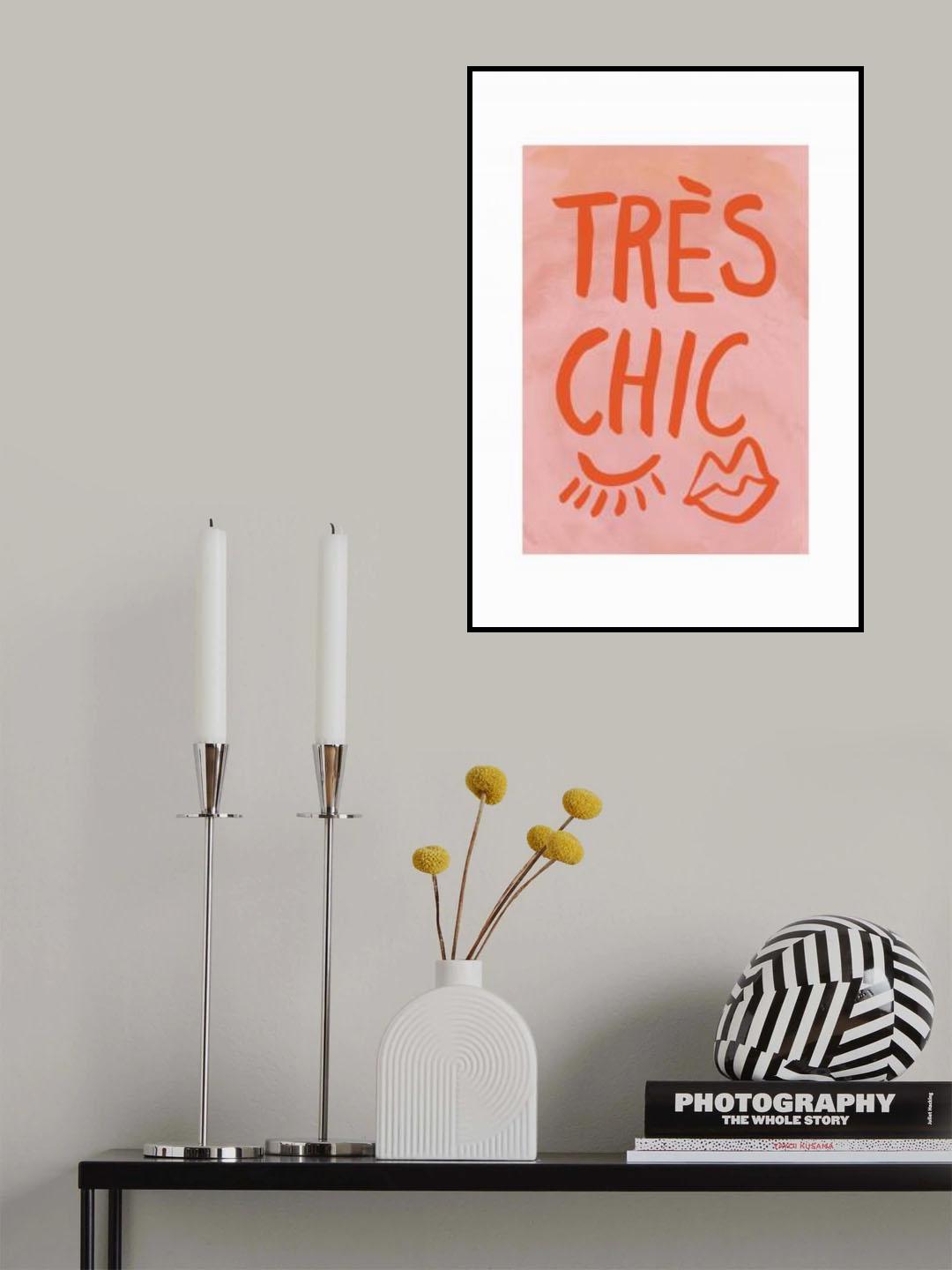 Très Chic Pink Frame Poster och Canvastavla
