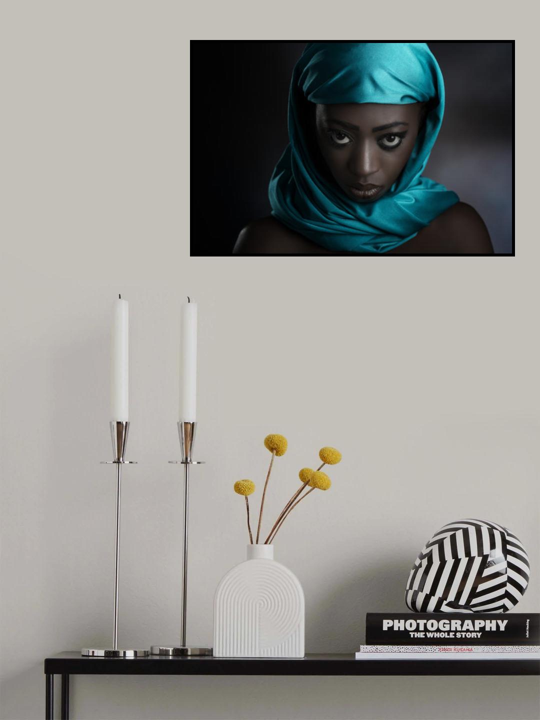 The turquoise scarf Poster och Canvastavla
