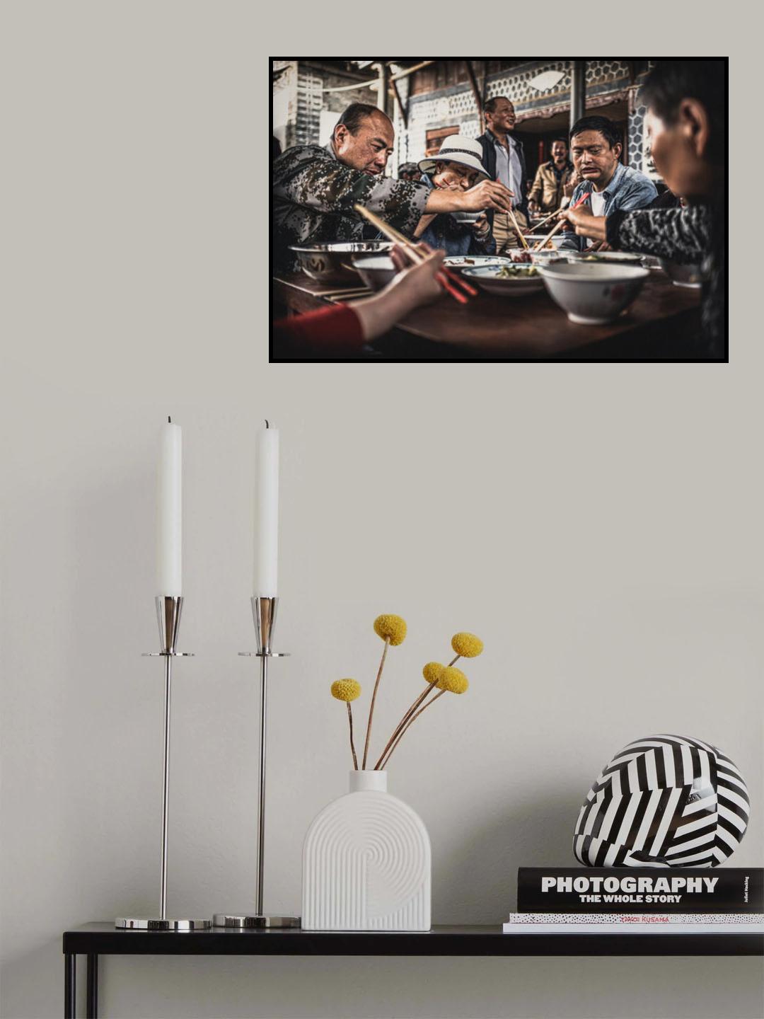 Family lunch in Dali Poster och Canvastavla