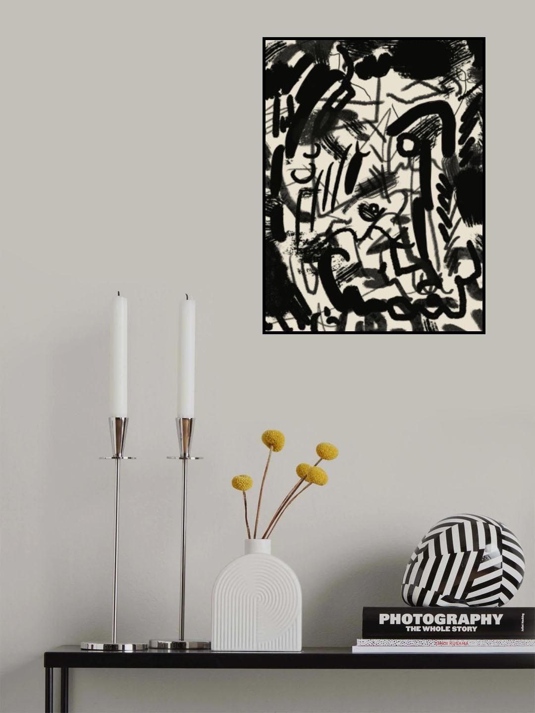 Abstraction With Inks Poster och Canvastavla