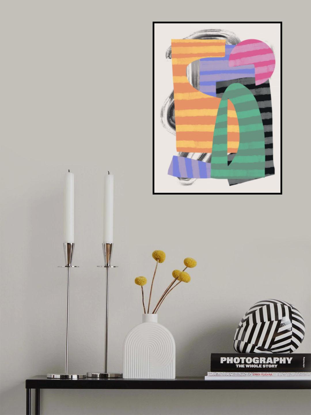 Abstract Stripe Minimal Collage 24 Poster och Canvastavla