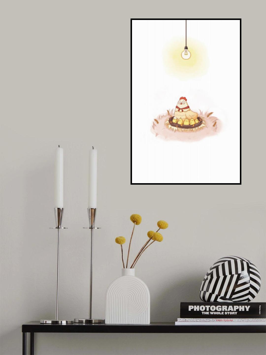 Mischievous Chickens Poster och Canvastavla