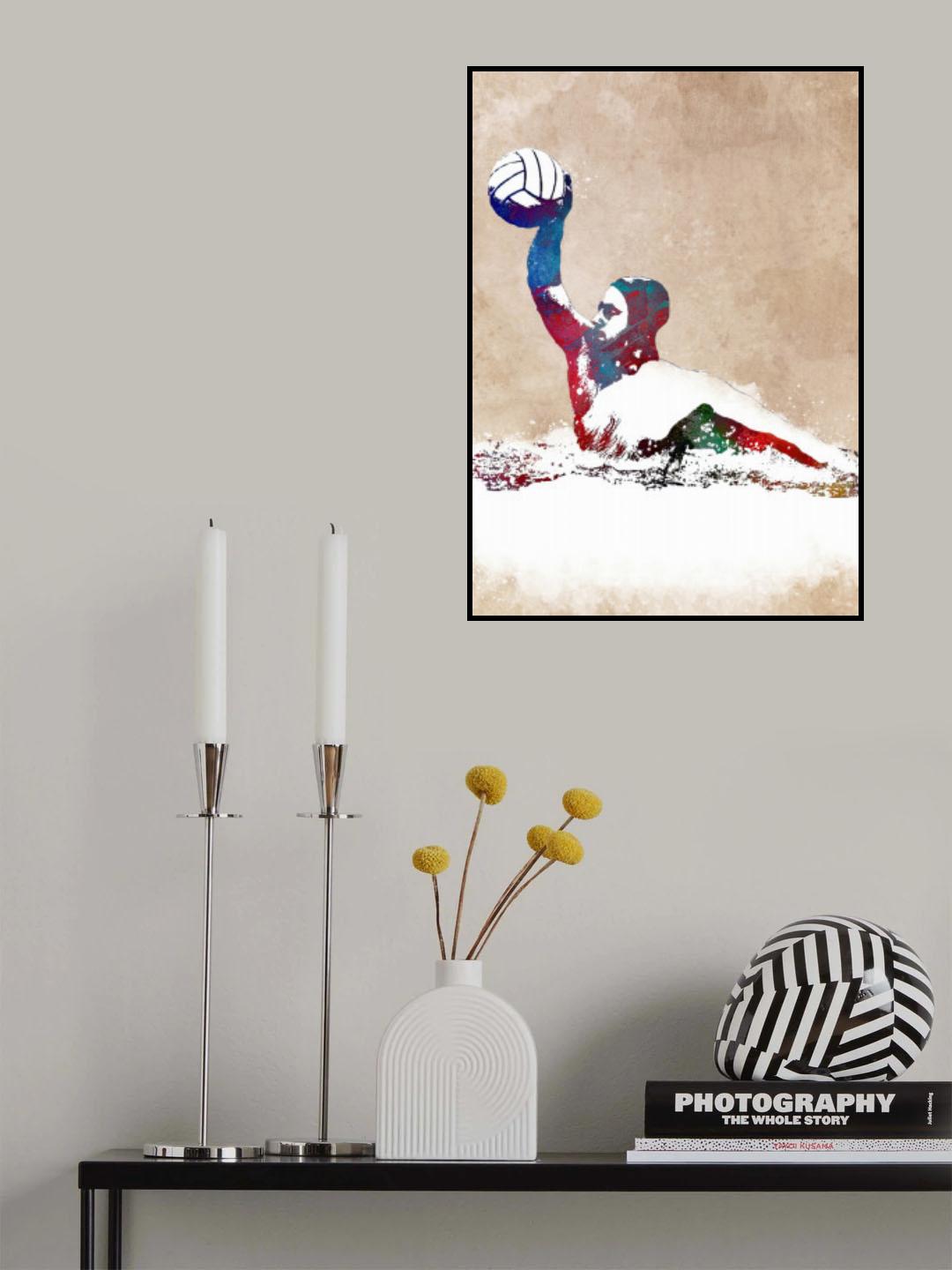 Water polo sport art Poster och Canvastavla