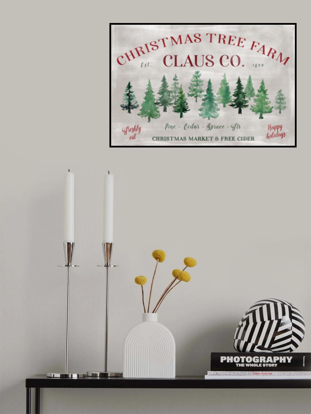 Vintage Christmas tree farm (2) Poster och Canvastavla