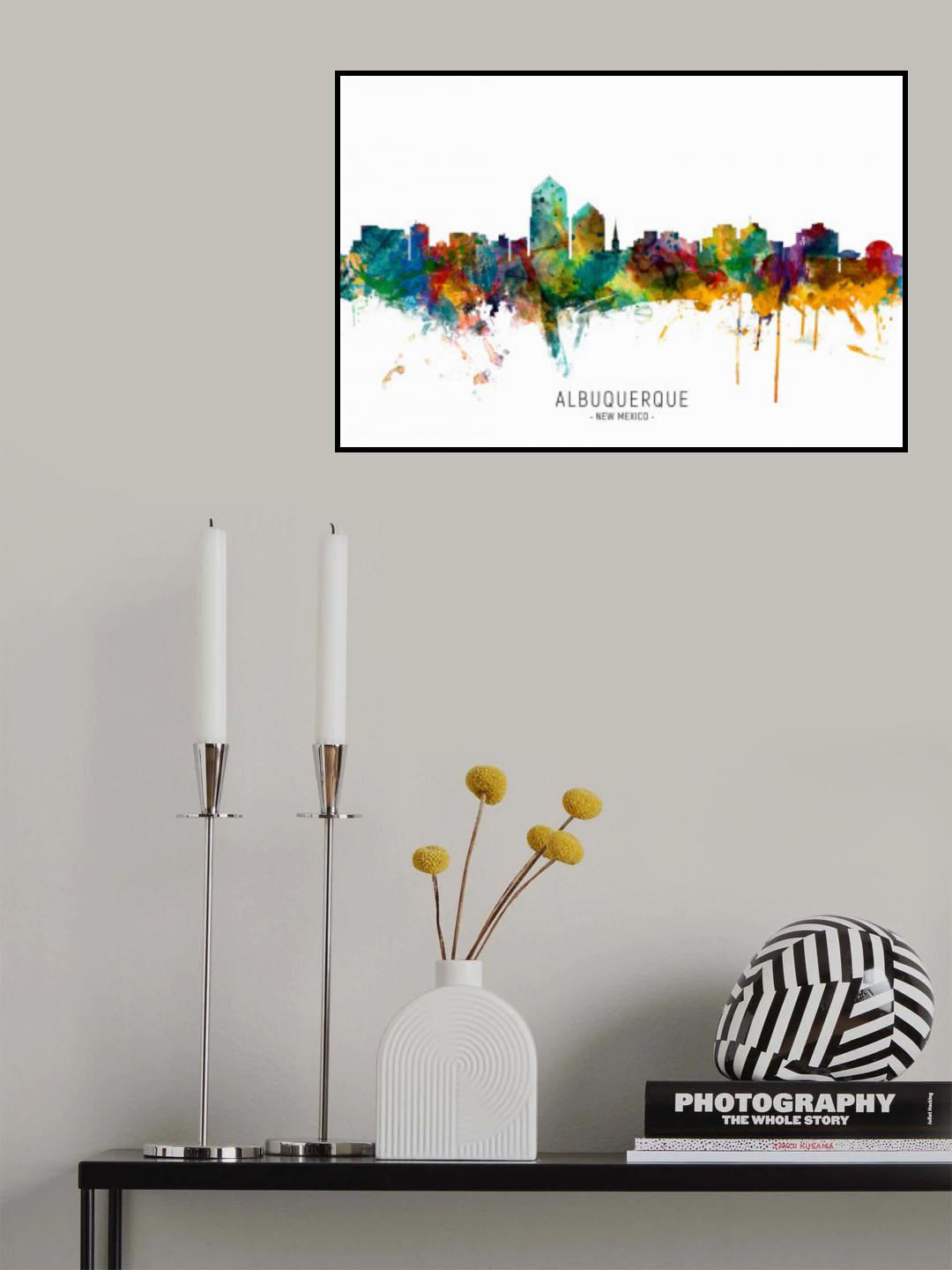 Albuquerque New Mexico Skyline Poster och Canvastavla