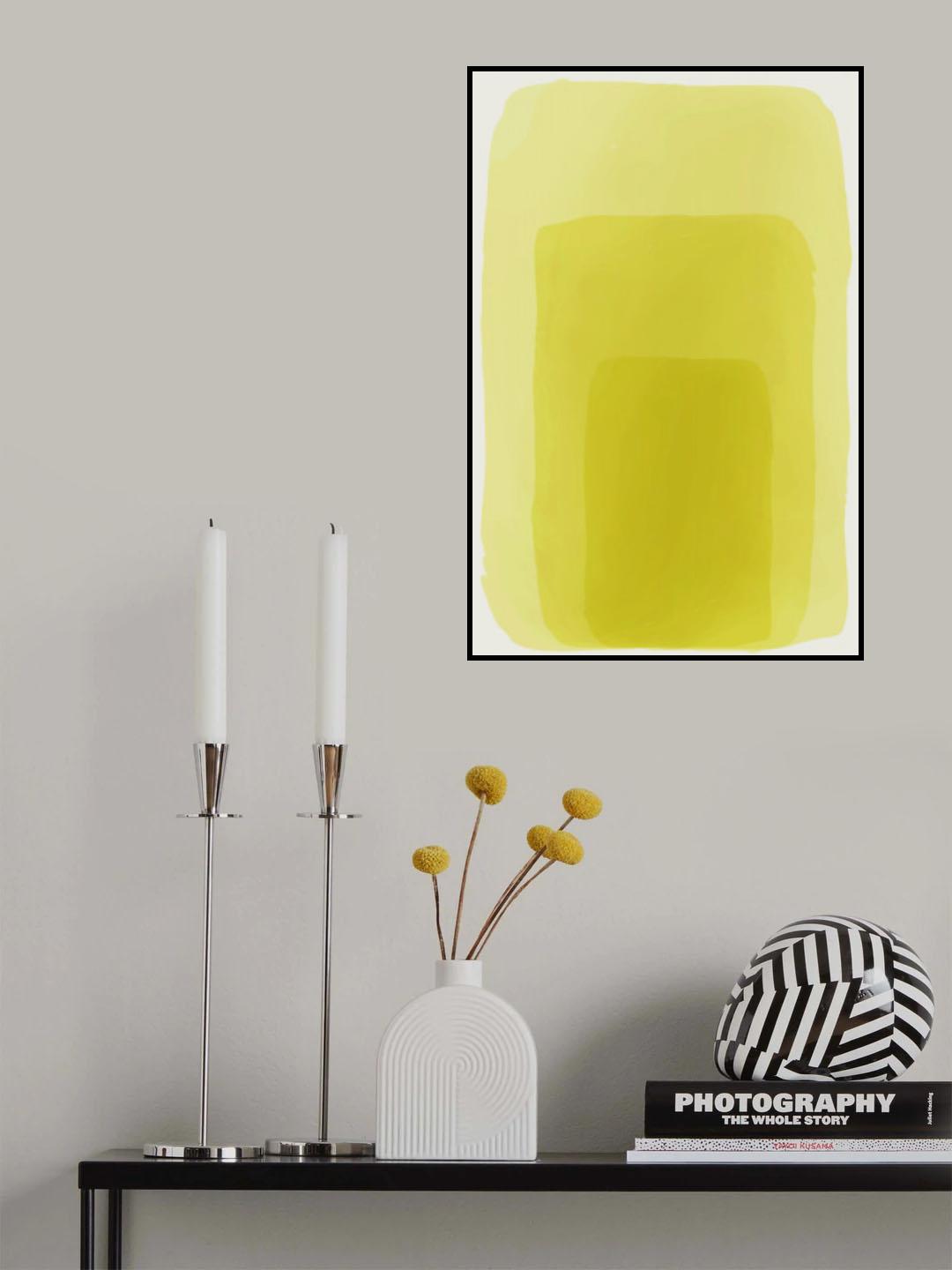 Yellow Watercolor Shapes #1 Poster och Canvastavla