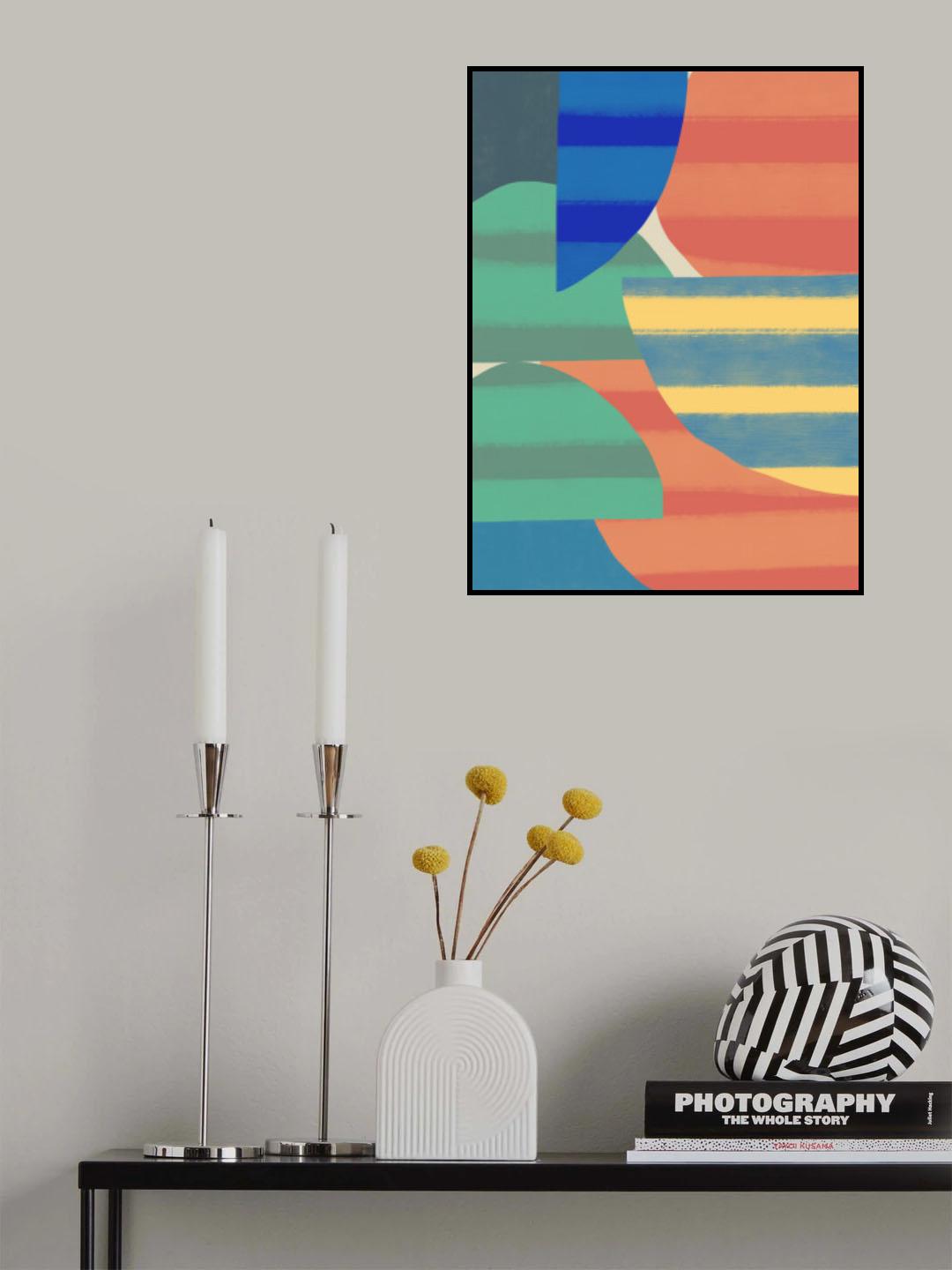 Abstract Stripe Minimal Collage 20 Poster och Canvastavla
