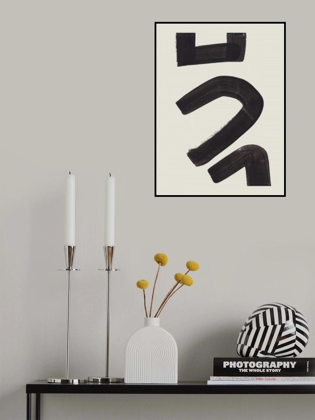 Ink Motif 17 Poster och Canvastavla