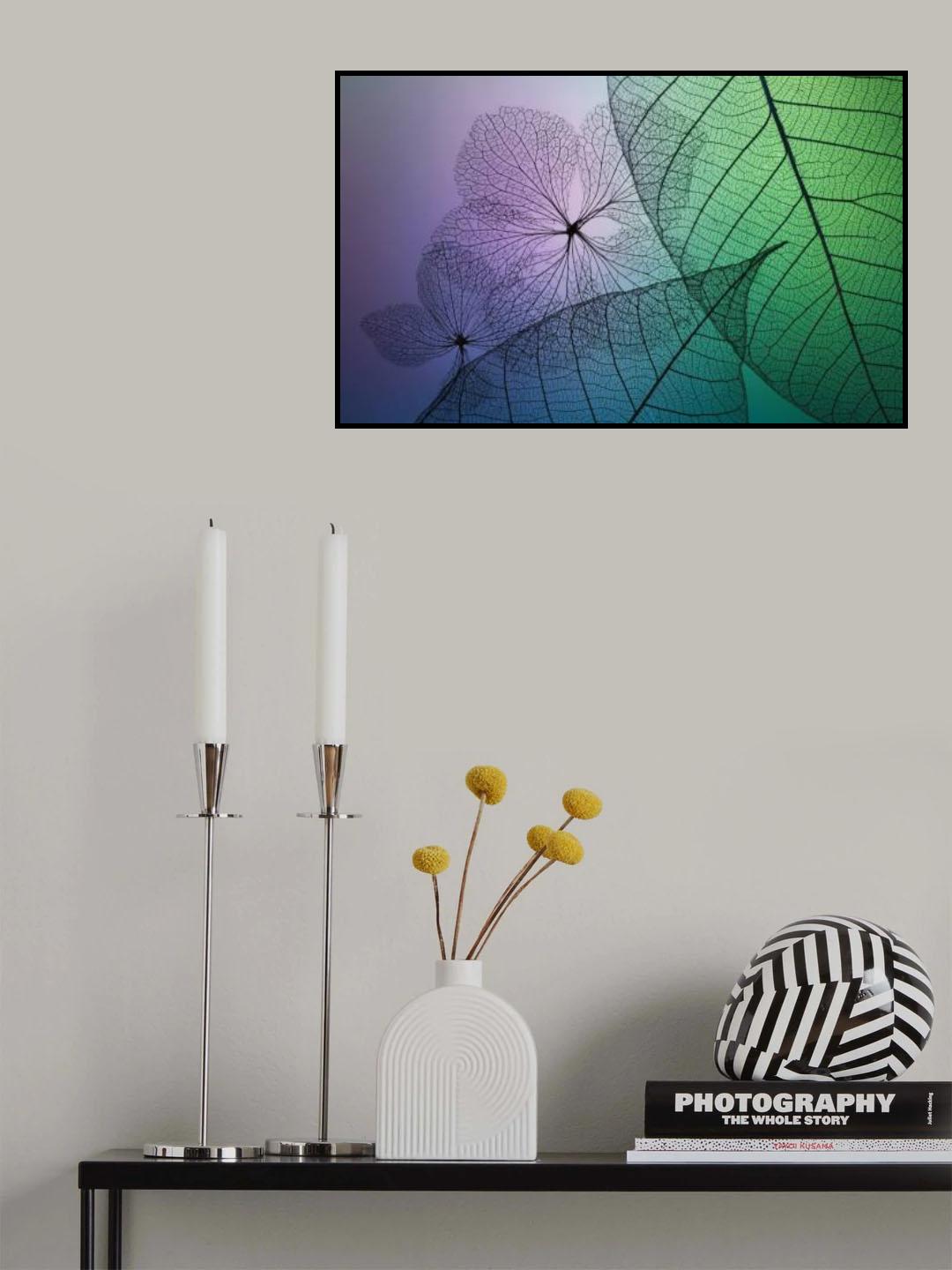 Patchwork of Flowers and Leafs Poster och Canvastavla