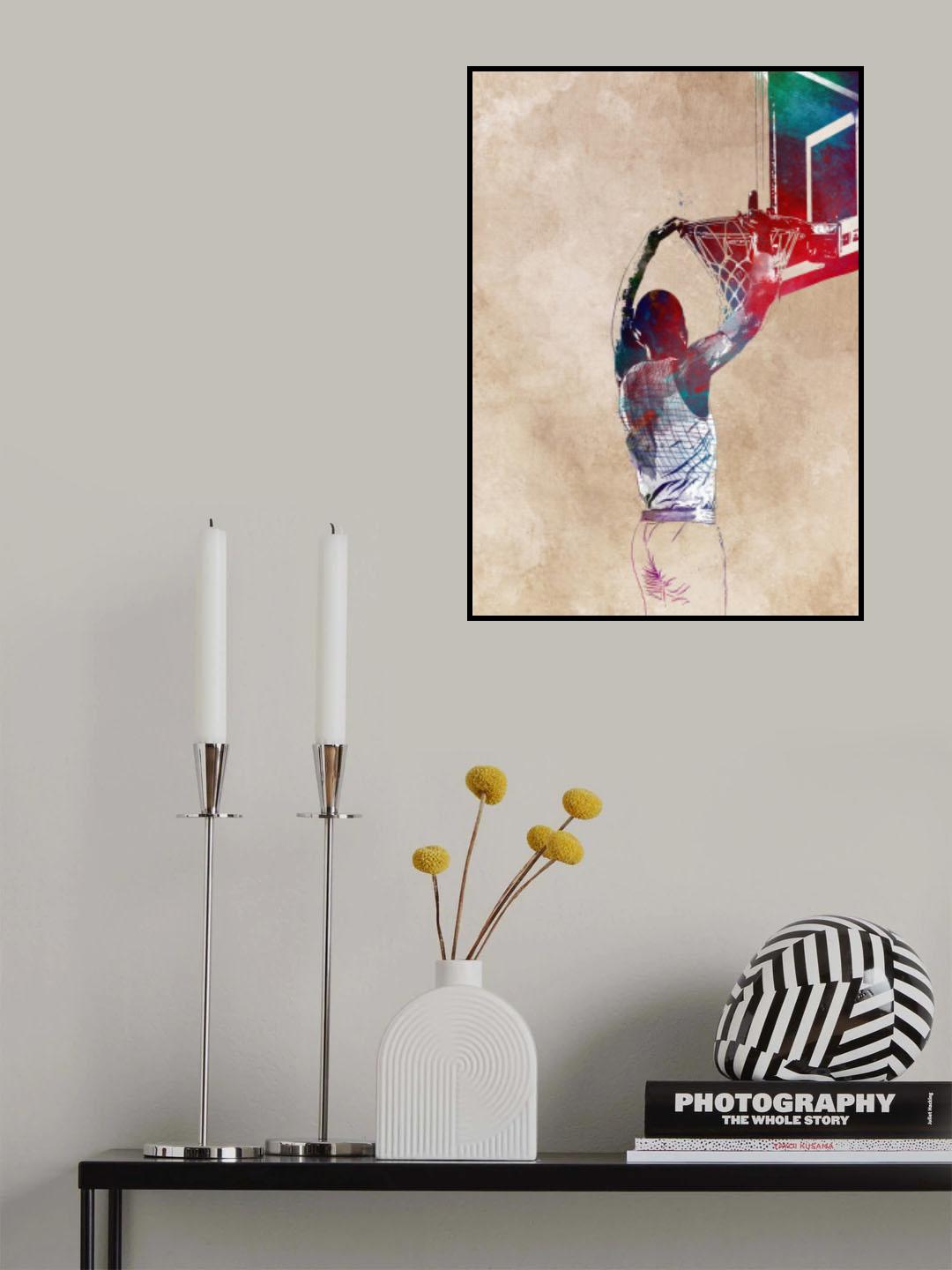 Basketball Sport Art 16 Poster och Canvastavla