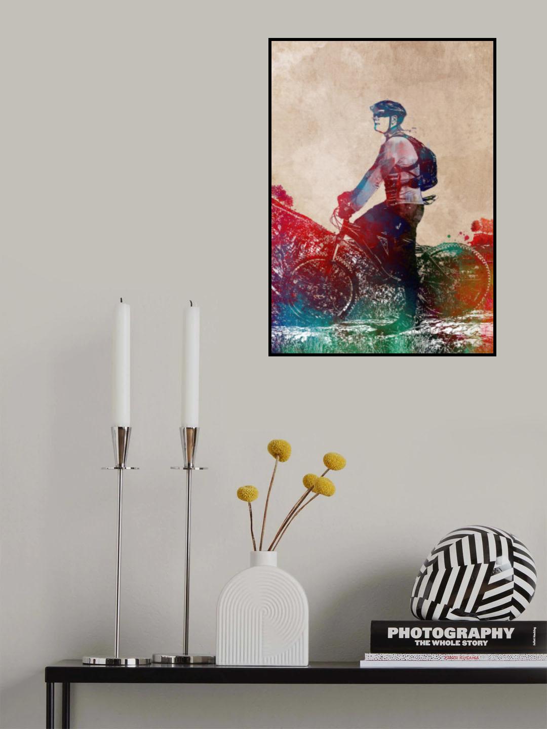 Cycling sport art 56 Poster och Canvastavla