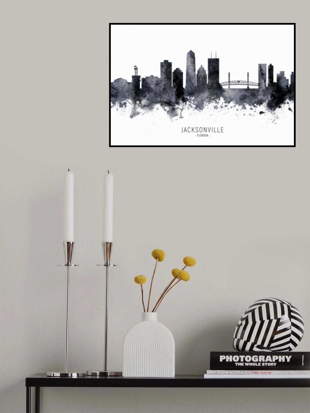 Jacksonville Florida Skyline Poster och Canvastavla