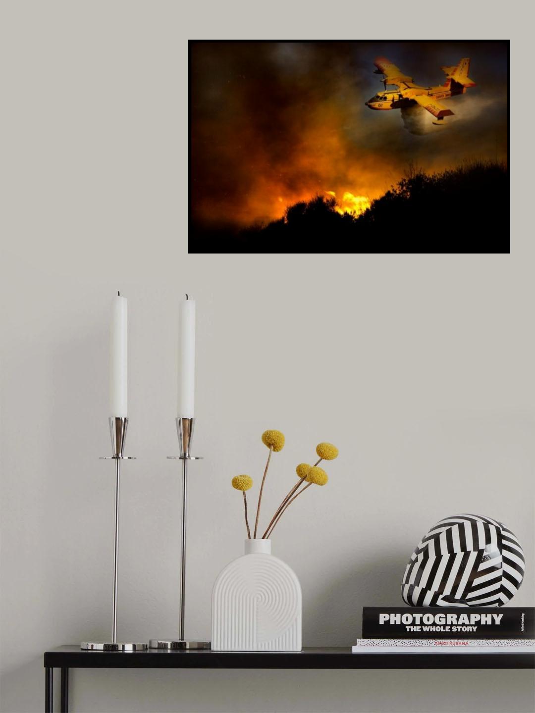 Fire in the National Park of Cilento #3 Poster och Canvastavla