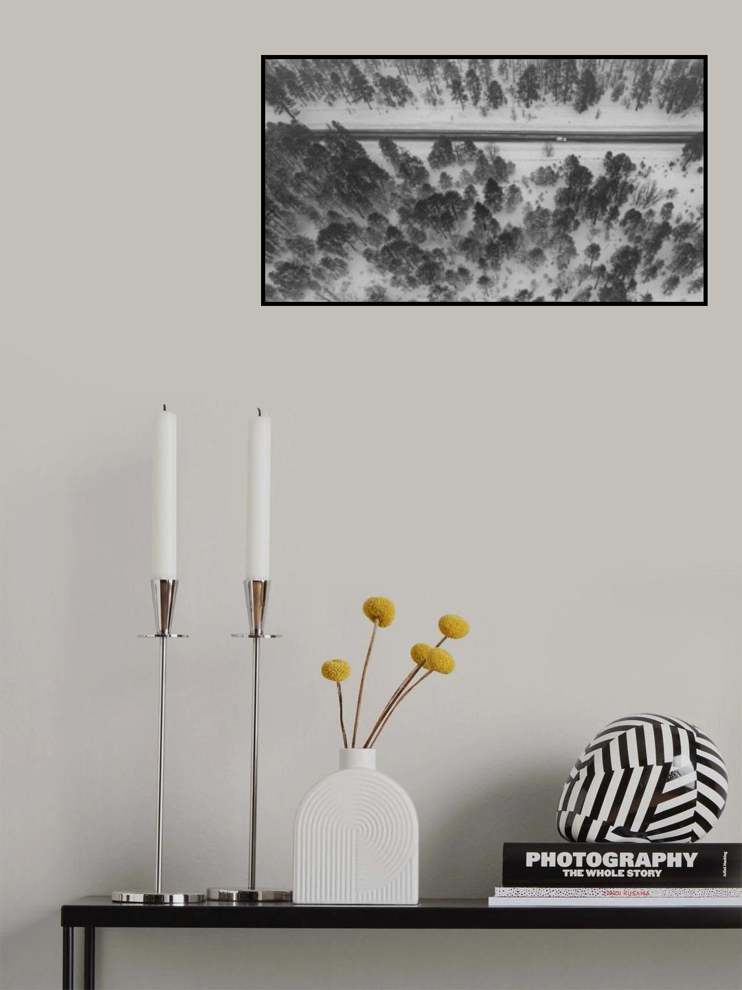 Snowing Forest Poster och Canvastavla