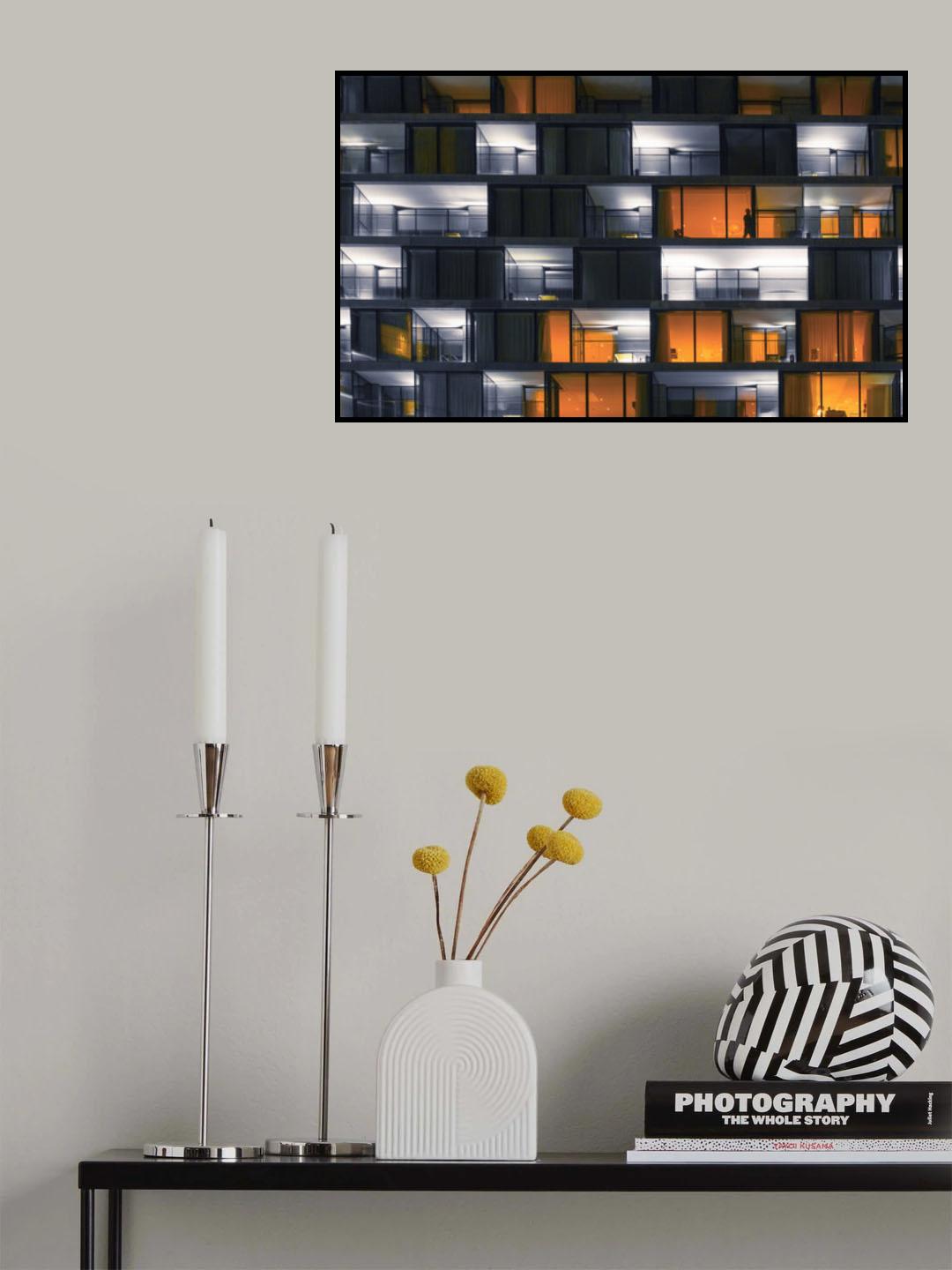 Window Night Poster och Canvastavla