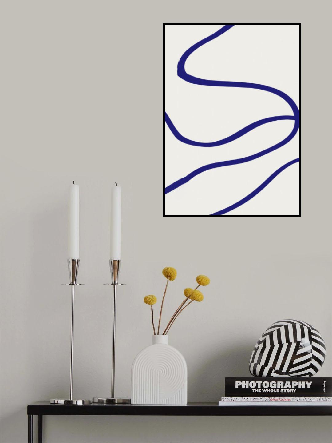 Blue Lines Poster och Canvastavla