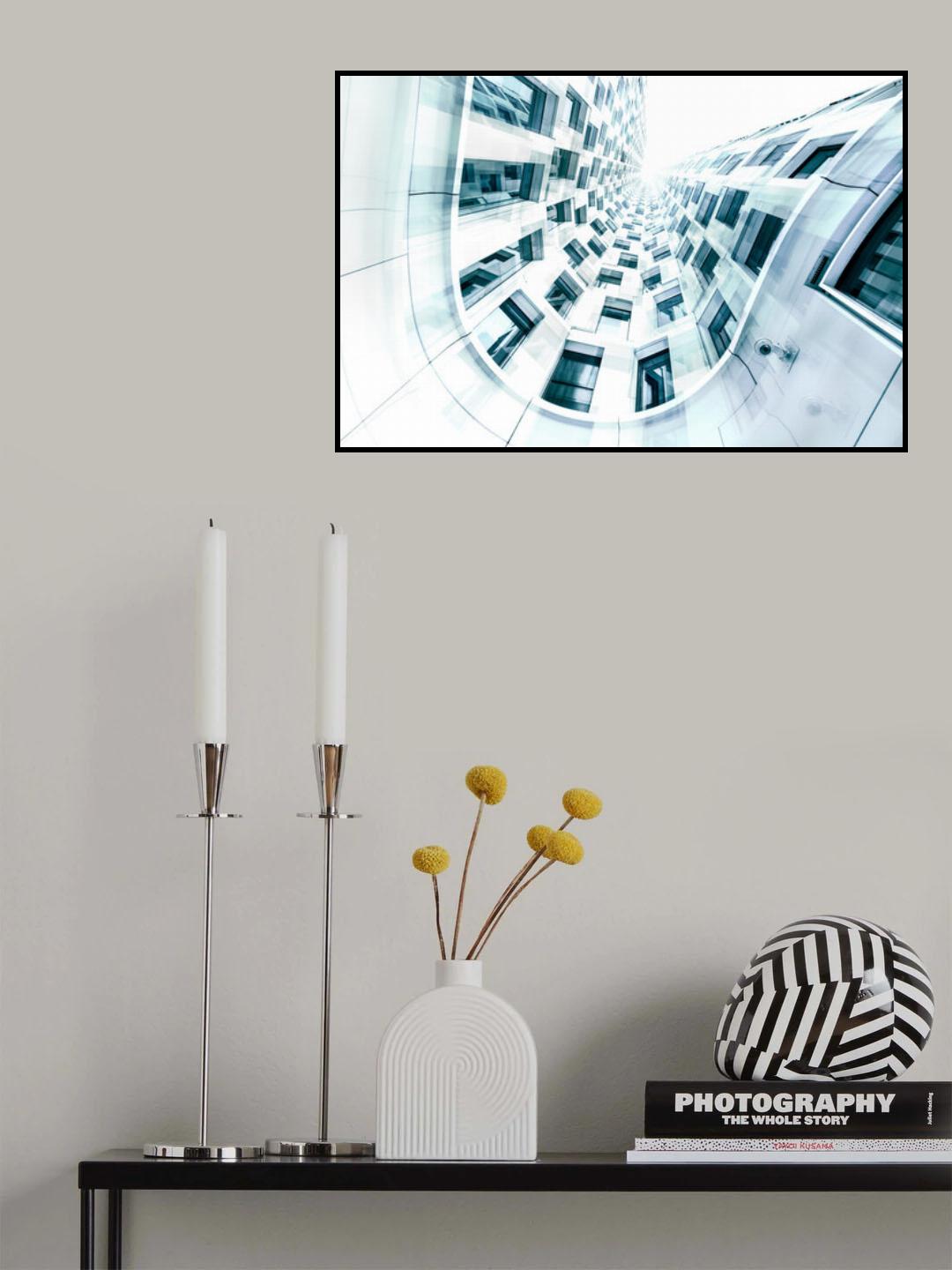 Curved windows Poster och Canvastavla