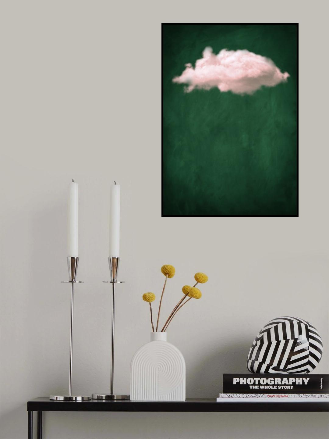 Blush Emerald Cloud Poster och Canvastavla