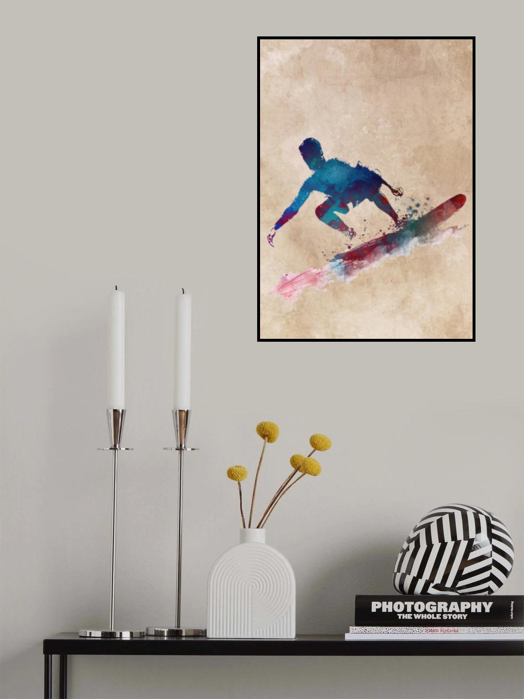 Surfer sport art Poster och Canvastavla