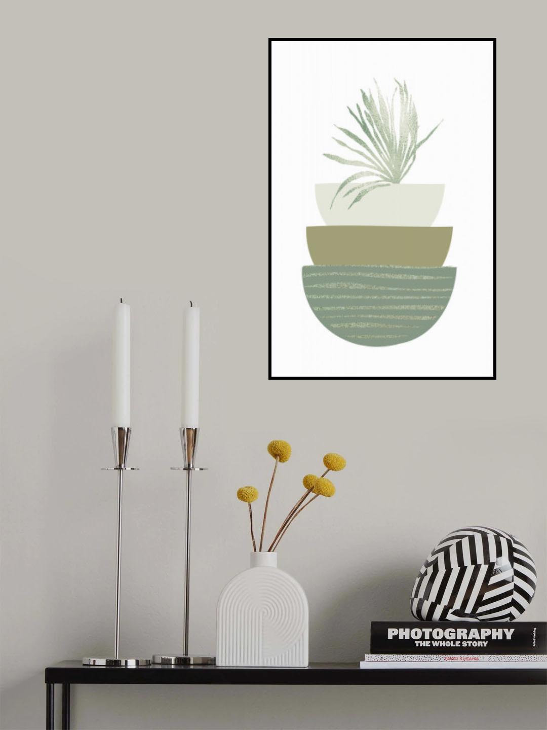 Boho Green Bowls-2 Poster och Canvastavla