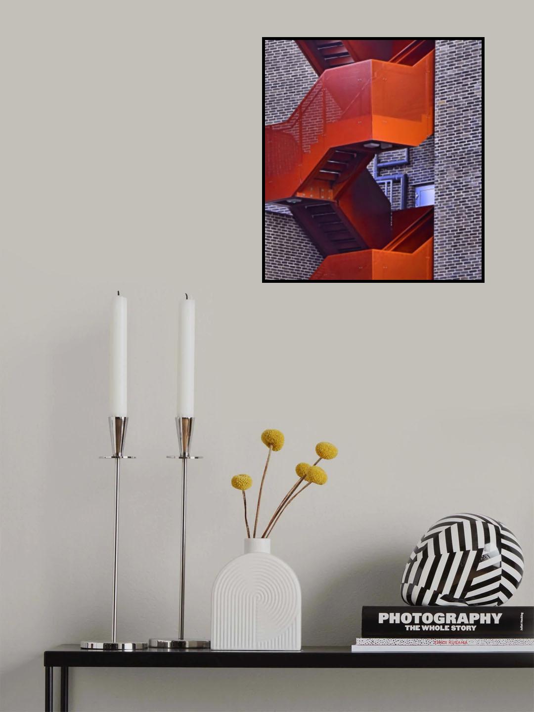 The Red Stairs Poster och Canvastavla