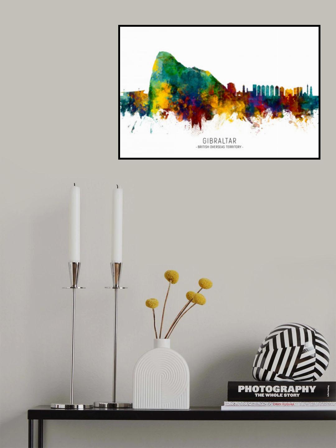 Gibraltar Skyline Poster och Canvastavla