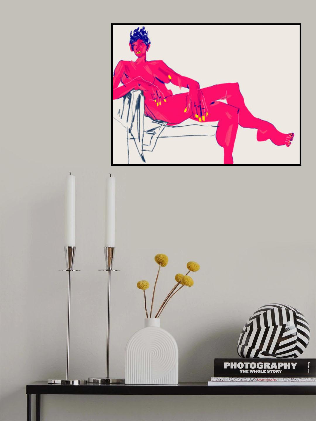 Girl On A Divan Poster och Canvastavla