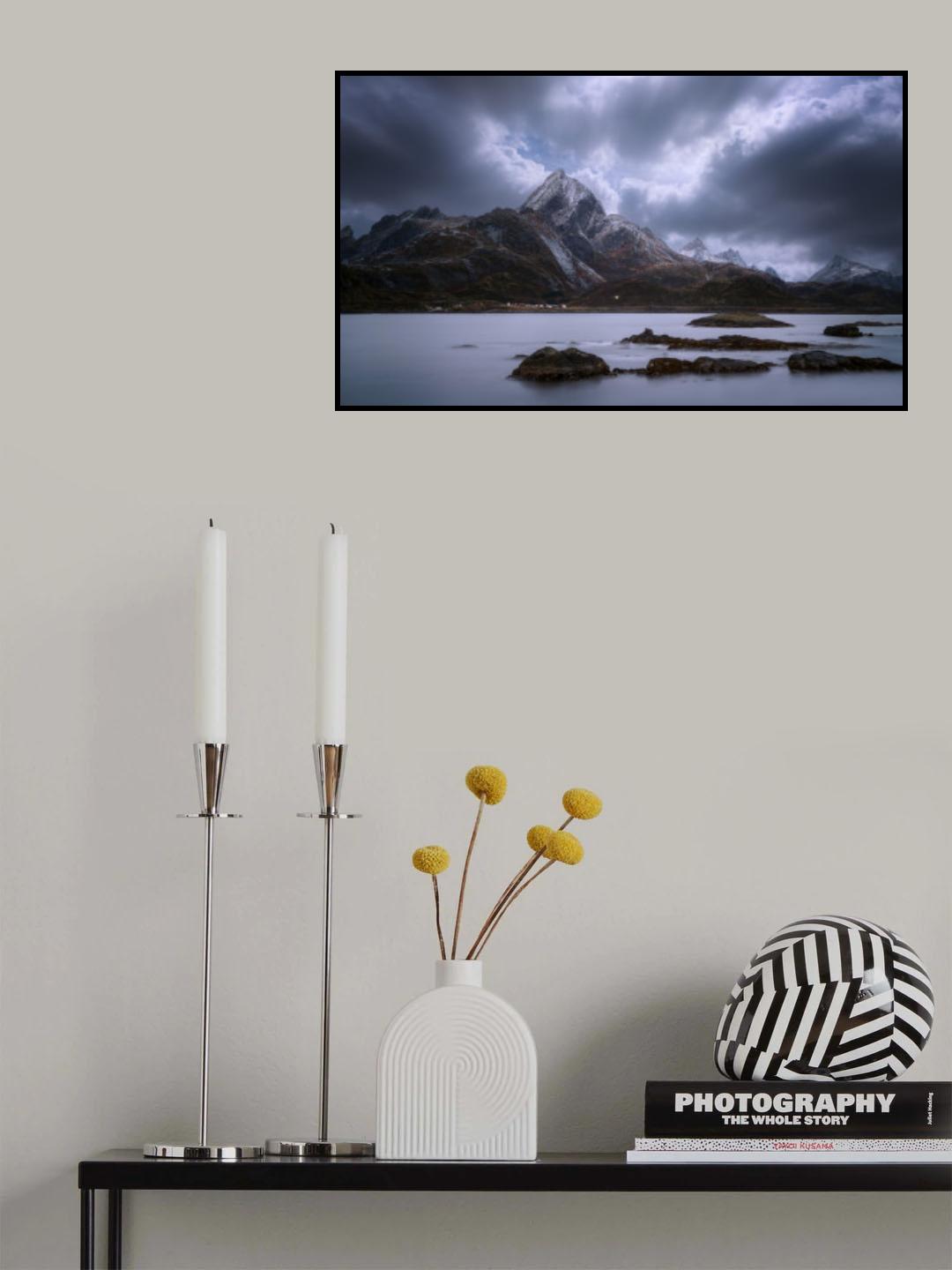 Small town in the fjord 7S6498 Poster och Canvastavla