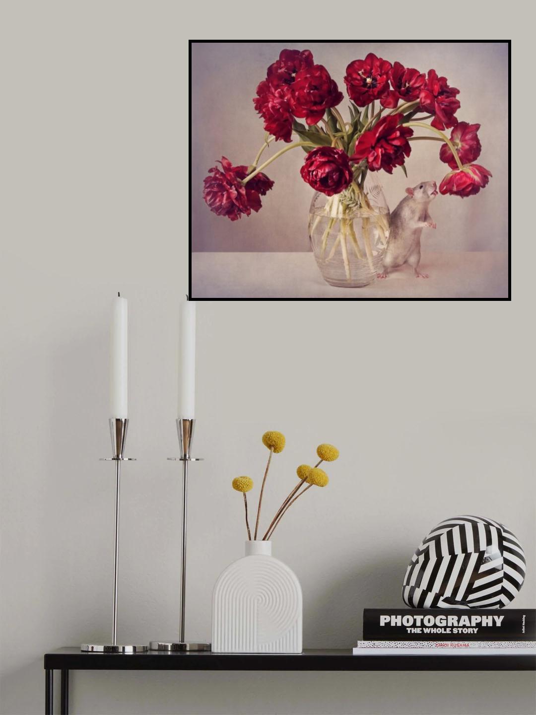 Still life with tulips :) (Expensive vase.....uploaded for the weekly theme "Expensive" Poster och Canvastavla