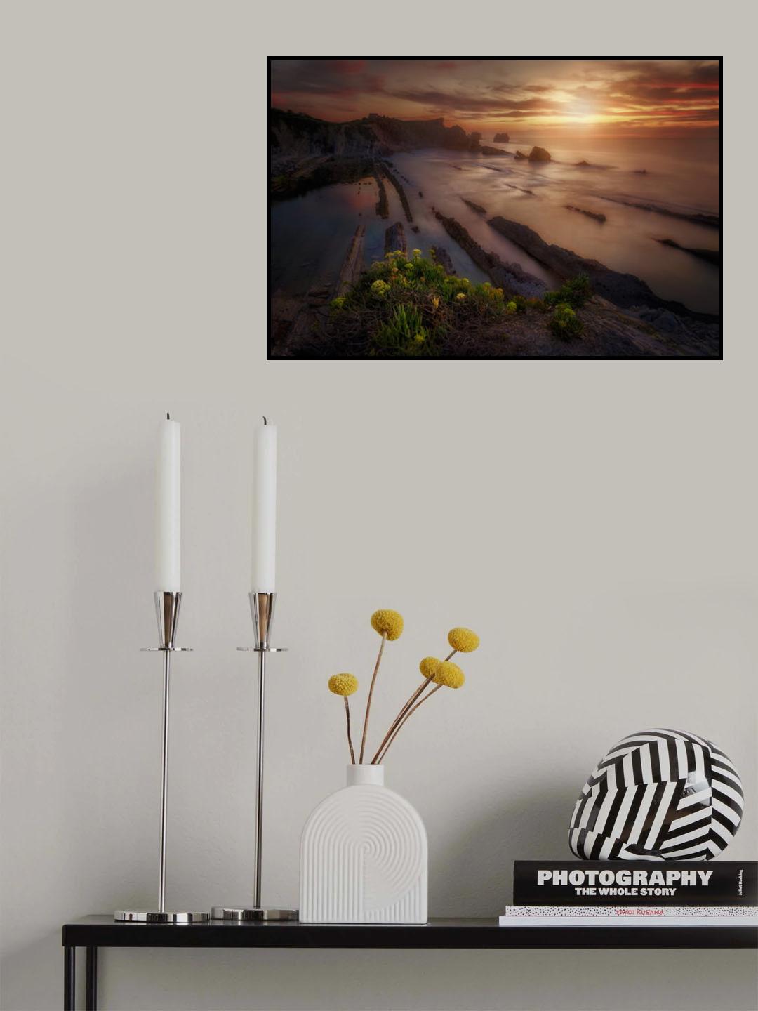Sunset in Liencres Poster och Canvastavla