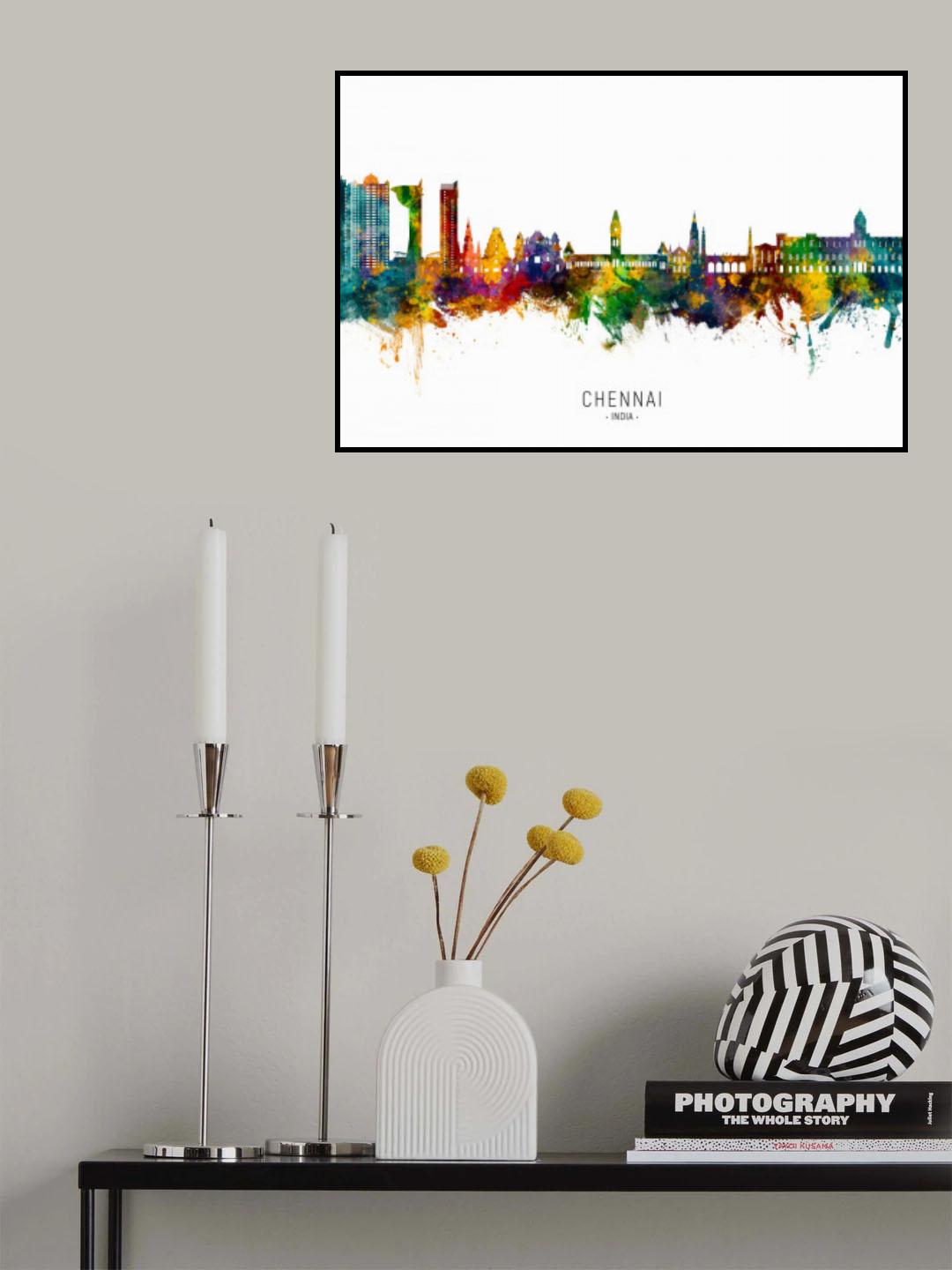 Chennai Skyline India Poster och Canvastavla